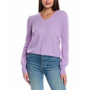 NEW &ISLA dion vee sweater in lilac